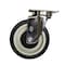 Bk Resources 5-inch Universal Stainless Steel Swivel Casters, Polyurethane Wheels, Brake, 300lb Capacity, 4PK 5SS-1PT-PLY-PS4 - alternate 3
